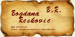Bogdana Resković vizit kartica